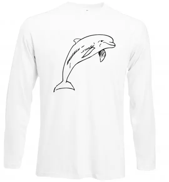 Лонгслів Happy dolphin Білий фото