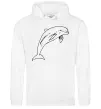 Чоловіча толстовка (худі) Happy dolphin Білий фото