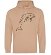 Чоловіча толстовка (худі) Happy dolphin Пісочний фото