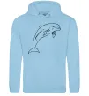 Чоловіча толстовка (худі) Happy dolphin Блакитний Чоловіча толстовка (худі) Happy dolphin Блакитний фото