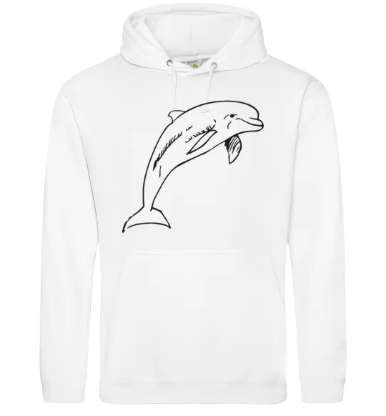 Жіноча толстовка (худі) Happy dolphin Білий фото