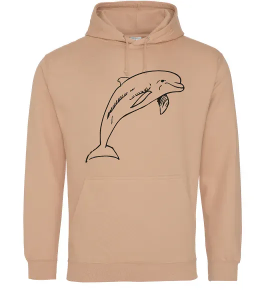 Жіноча толстовка (худі) Happy dolphin Пісочний фото