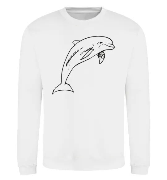 Світшот Happy dolphin Білий фото