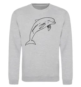 Світшот Happy dolphin Сірий меланж фото