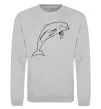Світшот Happy dolphin Сірий меланж фото