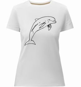 Женская премиум футболка Happy dolphin