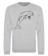 Свитшот Happy dolphin Серый меланж фото