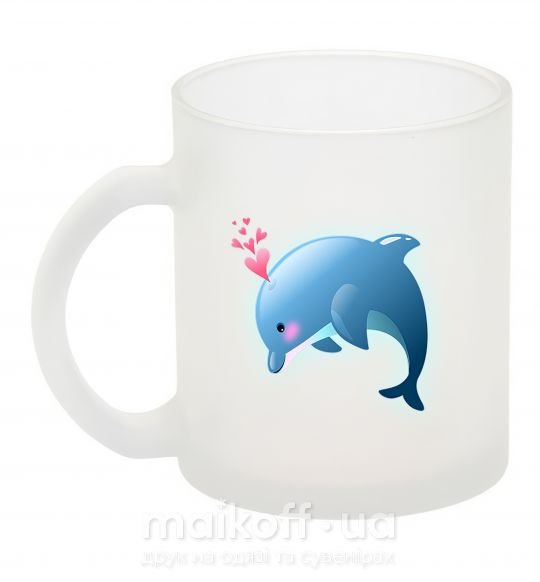 Чашка скляна Dolphin love Фроузен фото