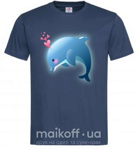 Мужская футболка Dolphin love Темно-синий фото