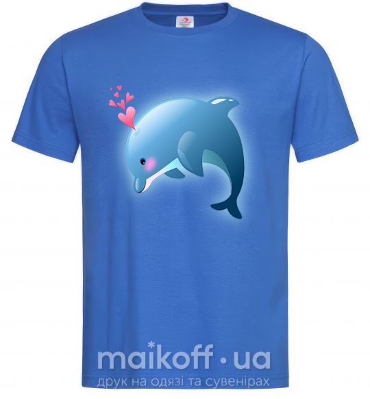 Мужская футболка Dolphin love Ярко-синий фото