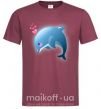 Мужская футболка Dolphin love Бордовый фото