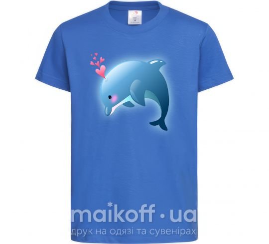 Дитяча футболка Dolphin love Яскраво-синій фото