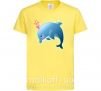 Дитяча футболка Dolphin love Лимонний фото