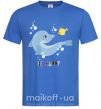 Мужская футболка Happy dolphin and a fish Ярко-синий фото