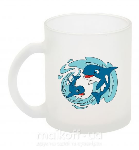 Чашка стеклянная Happy dolphins Фроузен фото