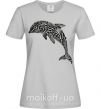 Женская футболка Dolphin curves Серый фото