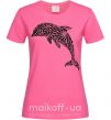 Женская футболка Dolphin curves Ярко-розовый фото