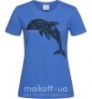 Женская футболка Dolphin curves Ярко-синий фото