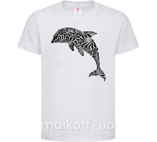 Детская футболка Dolphin curves Белый фото