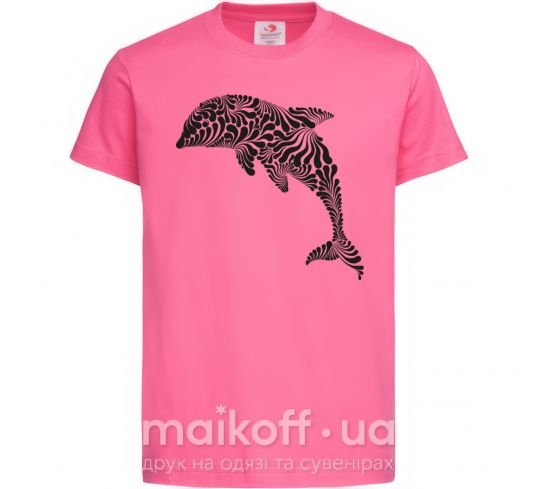 Детская футболка Dolphin curves Ярко-розовый фото