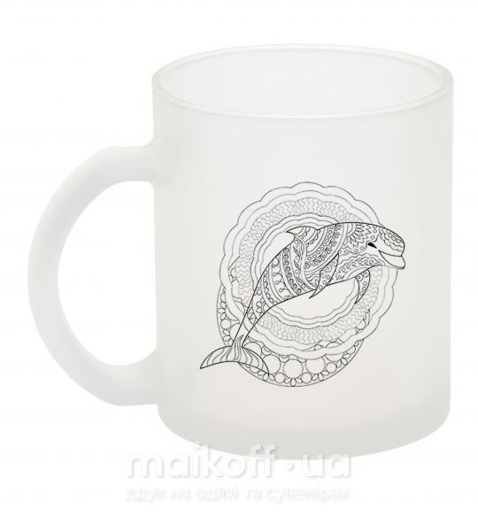 Чашка скляна Dolphin drawing Фроузен фото