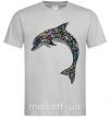 Мужская футболка Разноцветный дельфин Серый фото
