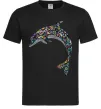 Чоловіча футболка Різнокольоровий дельфін Чорний фото