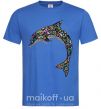 Мужская футболка Разноцветный дельфин Ярко-синий фото
