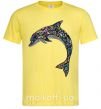 Мужская футболка Разноцветный дельфин Лимонный фото