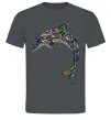 Чоловіча футболка Різнокольоровий дельфін Графіт фото