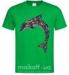 Мужская футболка Разноцветный дельфин Зеленый фото