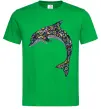 Чоловіча футболка Різнокольоровий дельфін Зелений фото