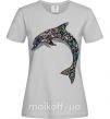 Женская футболка Разноцветный дельфин Серый фото