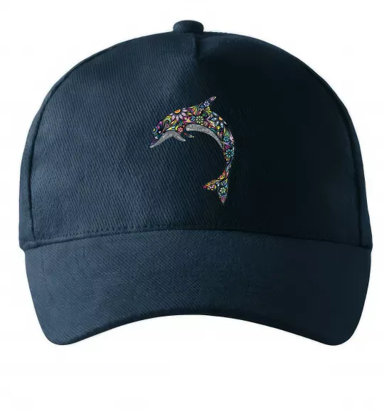 Кепка Різнокольоровий дельфін Темно-синій фото