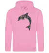 Мужская толстовка (худи) Різнокольоровий дельфін Розовый фото