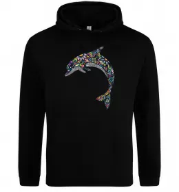 Чоловіча толстовка (худі) Anime dolphin Чорний фото