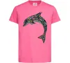 Дитяча футболка Різнокольоровий дельфін Яскраво-рожевий Дитяча футболка Різнокольоровий дельфін Яскраво-рожевий фото