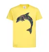 Детская футболка Різнокольоровий дельфін Лимонный фото