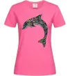 Жіноча футболка Різнокольоровий дельфін Яскраво-рожевий Жіноча футболка Різнокольоровий дельфін Яскраво-рожевий фото
