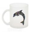 Чашка скляна Разноцветный дельфин Фроузен фото