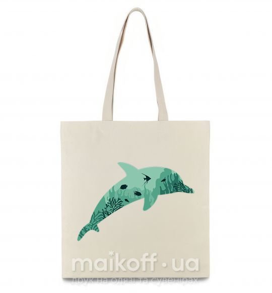 Еко-сумка Dolphin Sea Бежевий фото