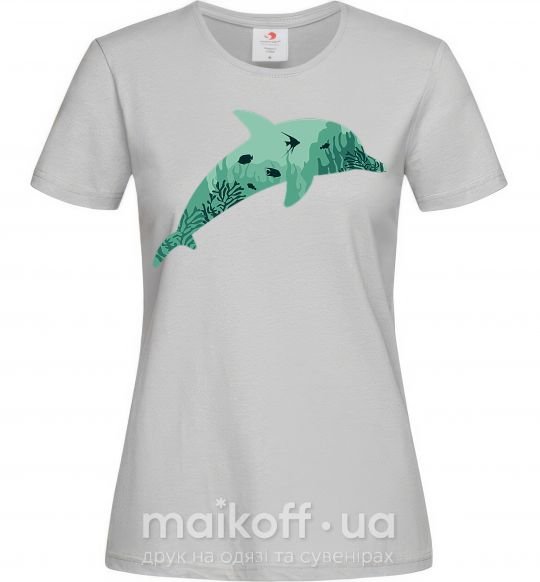 Жіноча футболка Dolphin Sea Сірий фото