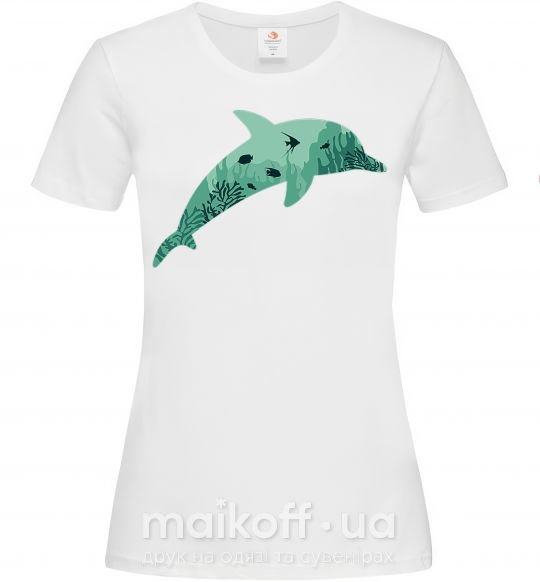 Жіноча футболка Dolphin Sea Білий фото