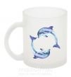 Чашка стеклянная Watercolor dolphins Фроузен фото