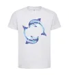 Дитяча футболка Watercolor dolphins Білий фото