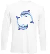 Лонгслив Watercolor dolphins Белый Лонгслив Watercolor dolphins Белый фото