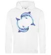 Мужская толстовка (худи) Watercolor dolphins Белый Мужская толстовка (худи) Watercolor dolphins Белый фото