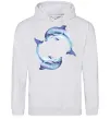 Мужская толстовка (худи) Watercolor dolphins Серый меланж Мужская толстовка (худи) Watercolor dolphins Серый меланж фото