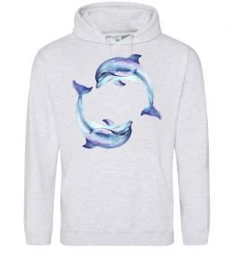 Жіноча толстовка (худі) Watercolor dolphins