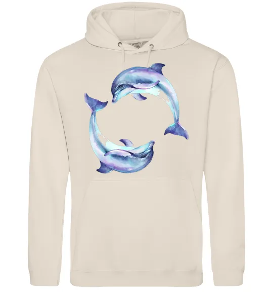 Жіноча толстовка (худі) Watercolor dolphins Таш фото